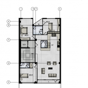 First & Third & Fifth Floor Plan